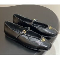 Charming Prada Patent Leather ballerinas flat Black 1F793N 0227123