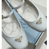 Discount Fashion Prada Patent Leather ballerinas flat White 1F793N 0227124