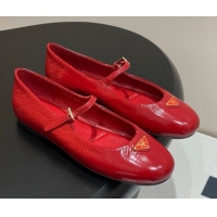 Best Price Prada Patent Leather ballerinas flat Red 1F793N 0227125