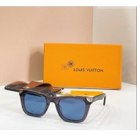Stylish Discount Louis Vuitton Sunglasses Z3158U Black/Blue 2026