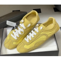 Durable Prada Montecarlo Re-Edition 2005 suede and Re-Nylon sneakers Yellow 1E247O 60228063