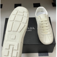 Shop Duplicate Prada Montecarlo Re-Edition 2005 Leather sneakers White 1E247O 60228071