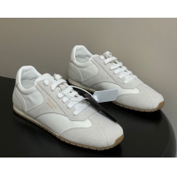 Classic Hot Prada Re-Nylon and suede laced sneakers White/Grey 1E152O 60228072
