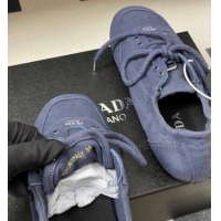 Best Product Prada Collapse Canvas Sneakers Blue 1E989N 60228079