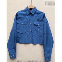 Inexpensive Miu Miu Cotton Jacket MM020603 Blue 2026
