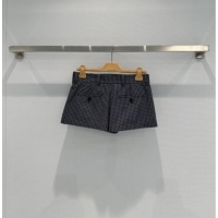 Top Grade Miu Miu Plaid Mini Shorts MM020601 Blue/Grey 2026