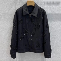 Luxury Cheap Miu Miu Charm Jacket MM0222 Black 2026