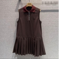 Luxury Discount Miu Miu Wool Dress MM020624 Brown 2026
