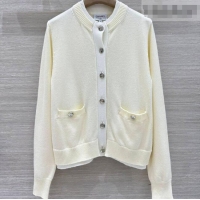 ​Luxury Cheap Chanel Cashmere Cardigan CH020601 White 2026