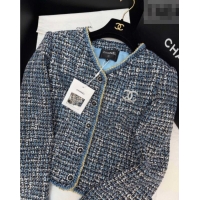 Pretty Style Chanel Tweed Cardigan CH020602 Blue 2026