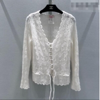 ​Reasonable Price Chanel Cashmere Cardigan CH020651 White 2026
