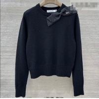 ​Well Crafted Dior Wool Sweater with Bow DR020656 Black 2026