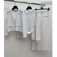 Buy Discount Chanel Crochet Cardigan CH021213 White 2026