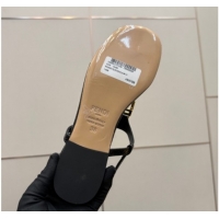 Perfect Fendi Delfina Flat Thong Sandals in Embossed Leather FE030201 Black 2026