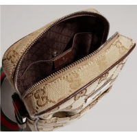 New Discount Gucci Variationsand And Brown GG Canvas Tag Small Crossbody Bag ‎599653 Brown