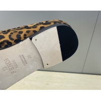 Top Design Fendi Baguette Flat Loafer Mules in FE121603 Leopard Print 2026