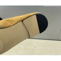 Good Product Fendi Baguette Flat Loafer Mules in FE121603 Suede Yellow 2026