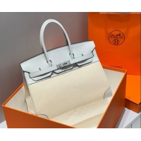 Trendy Design Hermes Birkin 35cm Bag in Canvas and Swift Calfskin Leather H0035 Puppet Grey 2026