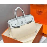 Trendy Design Hermes Birkin 35cm Bag in Canvas and Swift Calfskin Leather H0035 Puppet Grey 2026