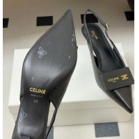 Purchase Celine Signature Slingbacks Pump 5cm in Lambskin Leather 0227003 Black 2026