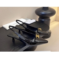 Best Grade Celine Bow Slingbacks Pump in Patent Leather 0227006 Black 2026