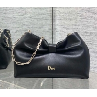 Buy New Cheap Dior Bow Medium Bag in Lambskin Leather 0715PUQO Black 2026