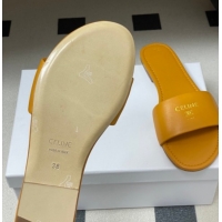Low Cost Celine Coast Flat Slides Sandal in Lambskin Leather Orange 0227009 2026