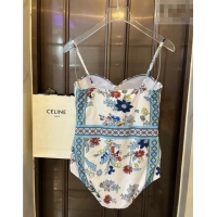 ​Top Design Chanel Printed Swimsuit 0723 White 2025