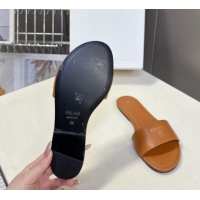 Charming Celine Coast Flat Slides Sandal in Lambskin Leather Sahara 0227012 2026
