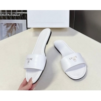 Top Grade Celine Coast Flat Slides Sandal in Lambskin Leather 0227014 White 2026