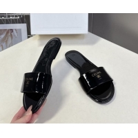 Good Quality Celine Coast Flat Slides Sandal in Patent Leather 0227016 Black 2026