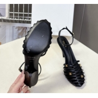 Unique Style Celine Cage Heeled Sandals 8cm in Calfskin Leather Black 0227026 2026