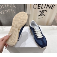 Good Quality Celine Racer Sneakers in Nylon, Suede and Leather 0227038 Blue 2026