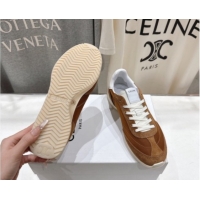 Low Cost Celine Racer Sneakers in Nylon, Suede and Leather 0227038 Brown 2026