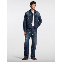 ​Promotional Louis Vuitton LV x The Darjeeling Limited Embroidered Denim Skate Pants 1AJUY9