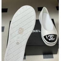 Best Product Chanel Lambskin Flat Shoes CH021301 White 2026