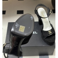 Grade Quality Chanel Suede Kidskin Sandals G47029 Black Spring-Summer 2026 Pre-collection