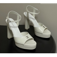 Luxurious Chanel Lambskin Sandals G47029 White Spring-Summer 2026 Pre-collection