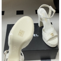 Good Looking Chanel Tweed Sandals G47029 White Spring-Summer 2026 Pre-collection