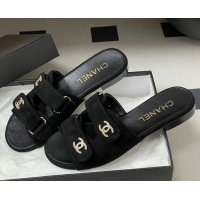 Low Price Chanel Mules Sandal in Suede Kidskin G47043 Black 2026