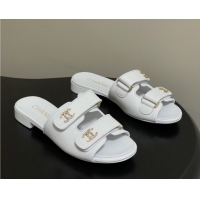 Durable Chanel Mules Sandal in Lambskin G47043 White 2026