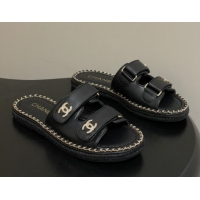 Top Grade Chanel Mules Sandal with Chain 6022812 Black Lambskin 2026
