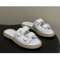 Durable Chanel Mules Sandal with Chain White Lambskin 6022811 2026