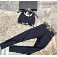 Famous Brand Celine Yoga Activewear Set 1112 Black 2025