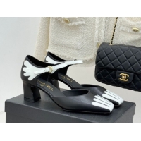 Good Quality Chanel Calfskin & Patent Leather Mary Janes Pumps CH030604 Black 2026