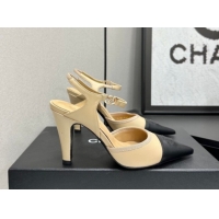 Best Product Chanel Lambskin Leather Slingbacks Pump 9cm G47083 Beige 2026