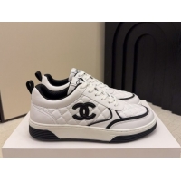 Good Looking Chanel Quilted Calfskin Leather Sneakers CH030607 White1 2026