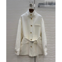 Famous Brand Loro Piana LP Lismore Coat 0311 White 2026