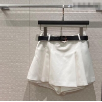 ​Best Product Miu Miu Mini Skirt Shorts 0310 White 2026