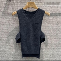 ​Super Quality Miu Miu Cashmere Knit Vest 0310 Grey 2026